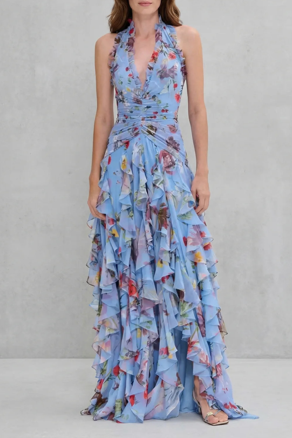 Orvaine™ | Elegant Long Halter Neck Dress