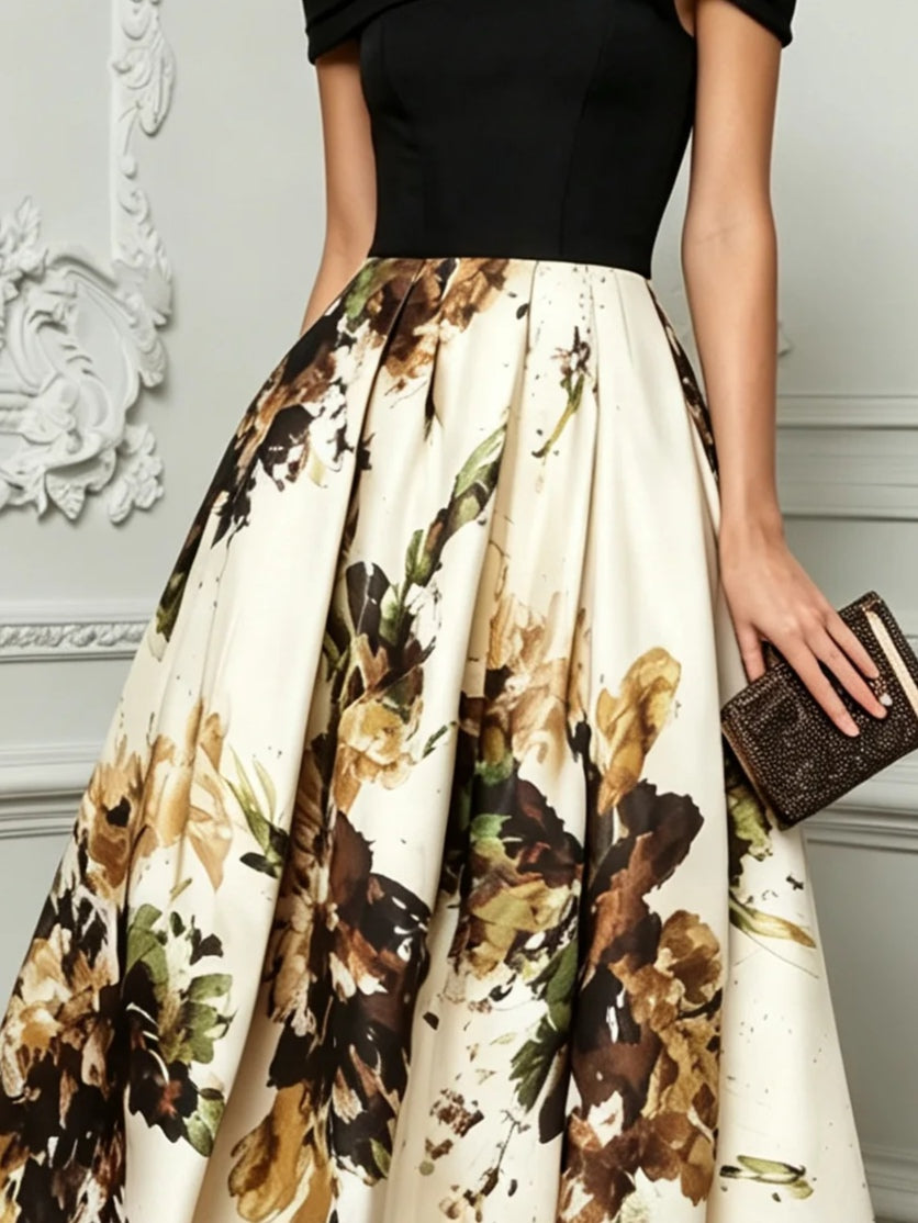 Ondina™ | Off The Shoulder A-Line Midi Dress