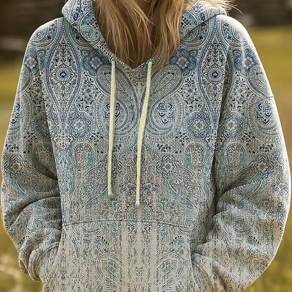 Adriana™ | Bohemian Multicolor Patchwork Hoodie