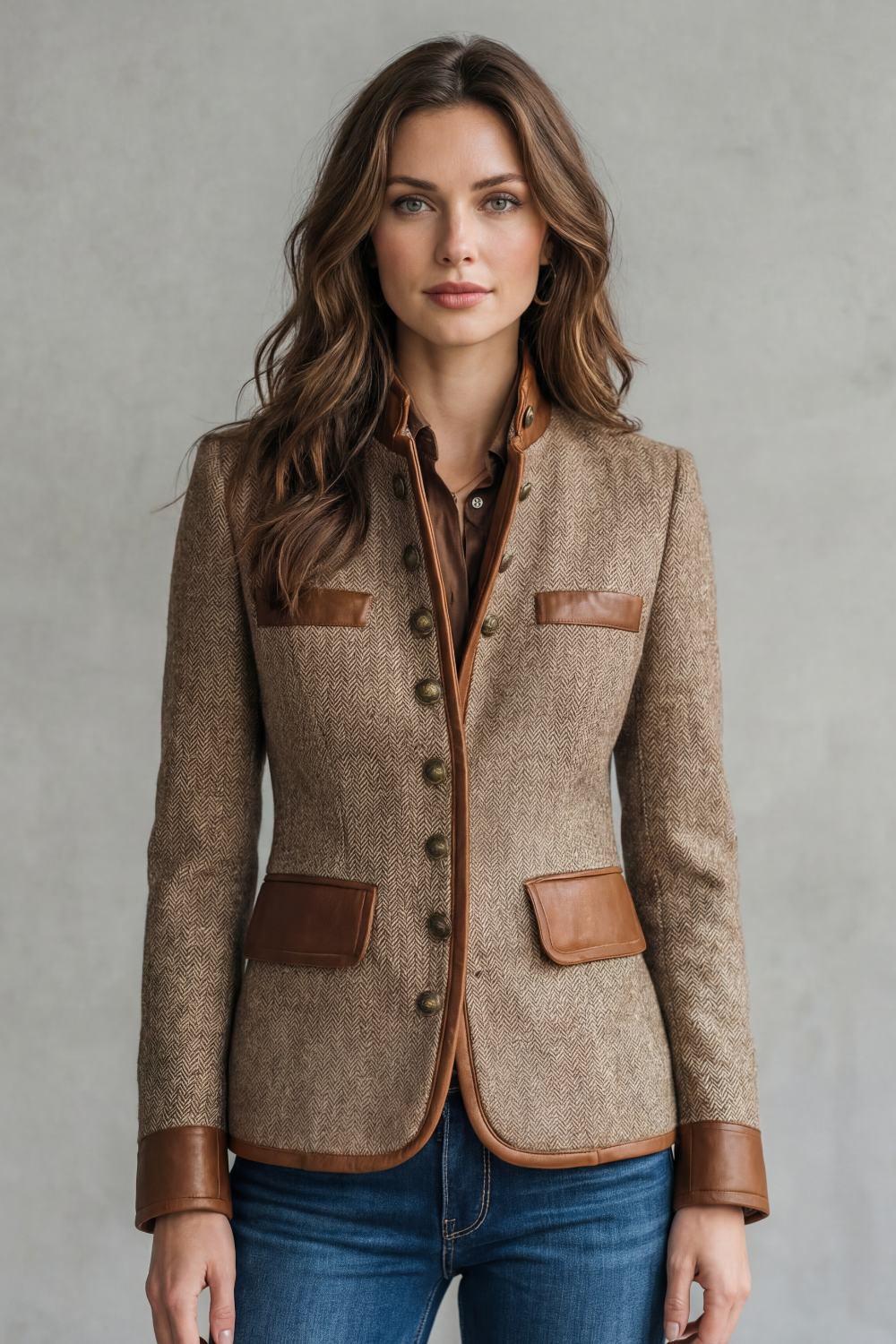 Women's Vintage Trim Detail Tweed Jacket