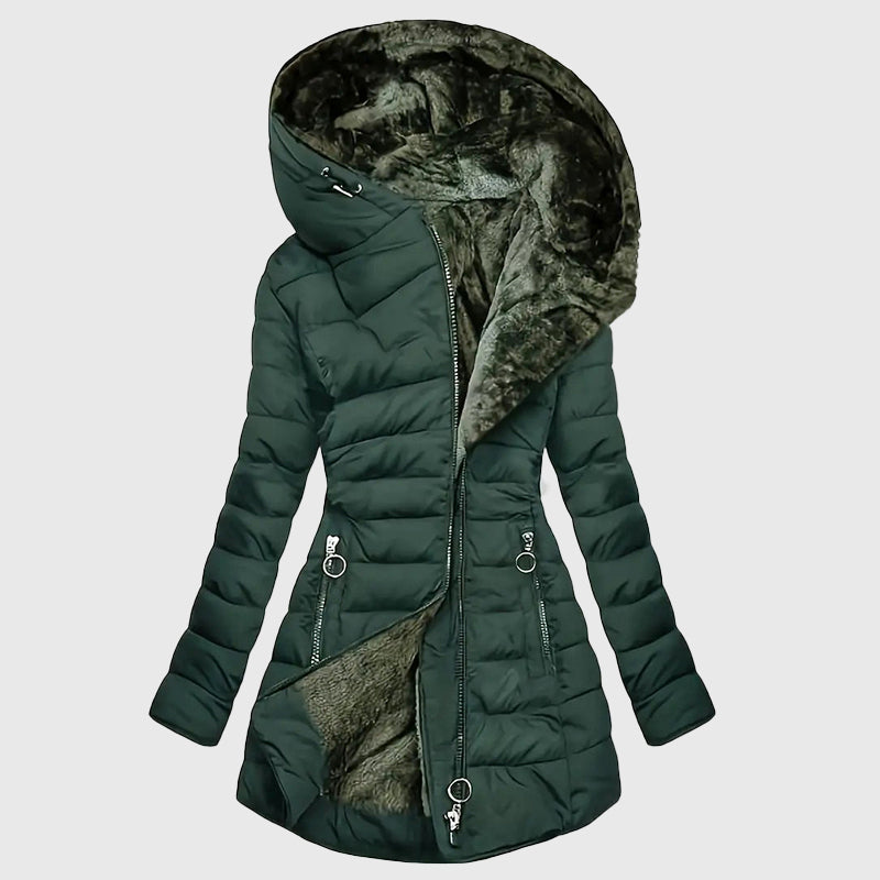 Marlowyn™ | Plush-Lined Hooded Long Puffer Coat