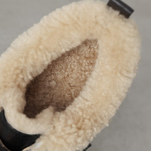 Women's Shearling Leather Oxford Heels