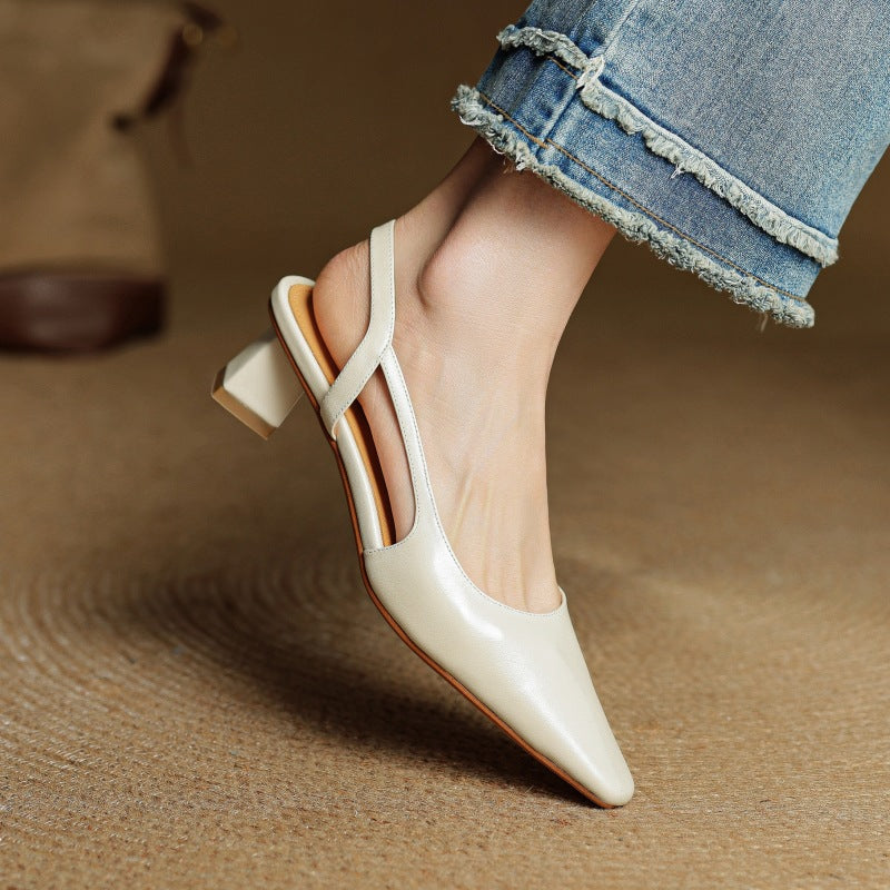 Women's Leather Slingback Pumps
