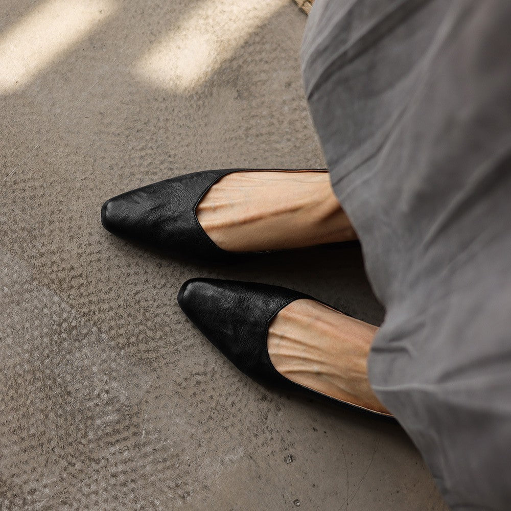 Women's Slingback Leather Heels