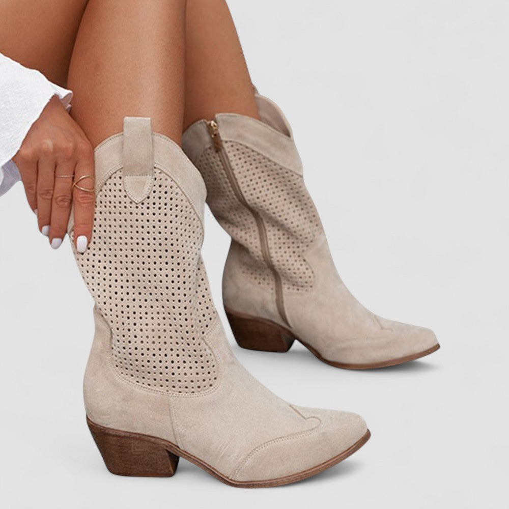 Eudora™ | Perforated Western Boots