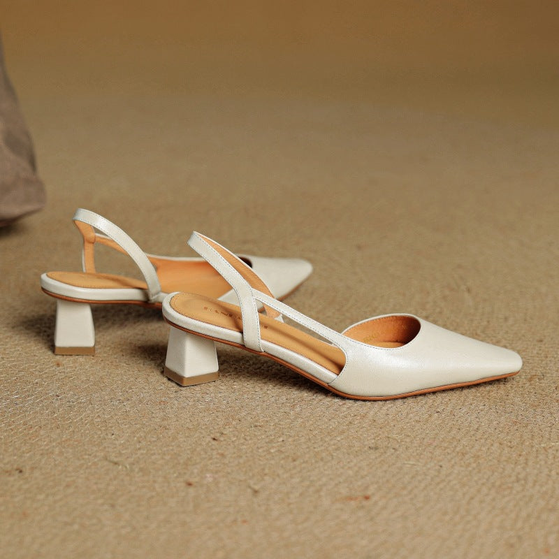 Women's Leather Slingback Pumps