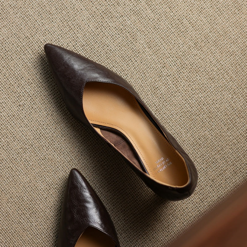 Women's Sculpted Leather Pumps