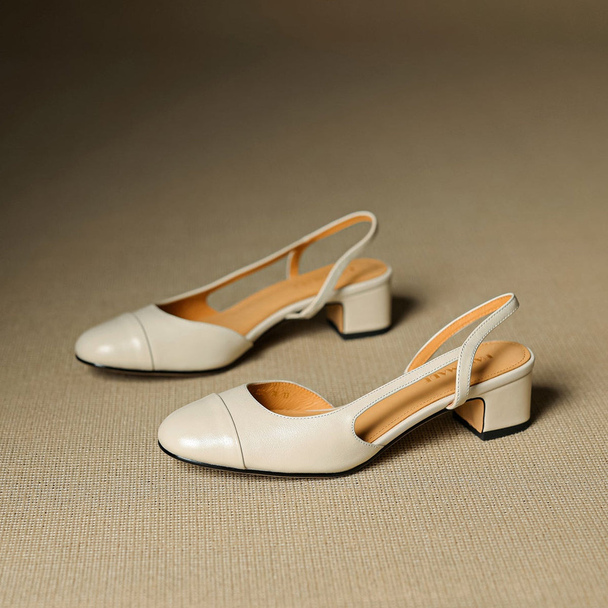 Women's Slingback Leather Heels