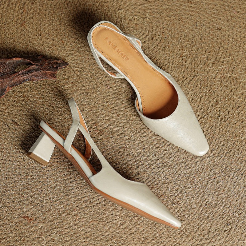 Women's Leather Slingback Pumps
