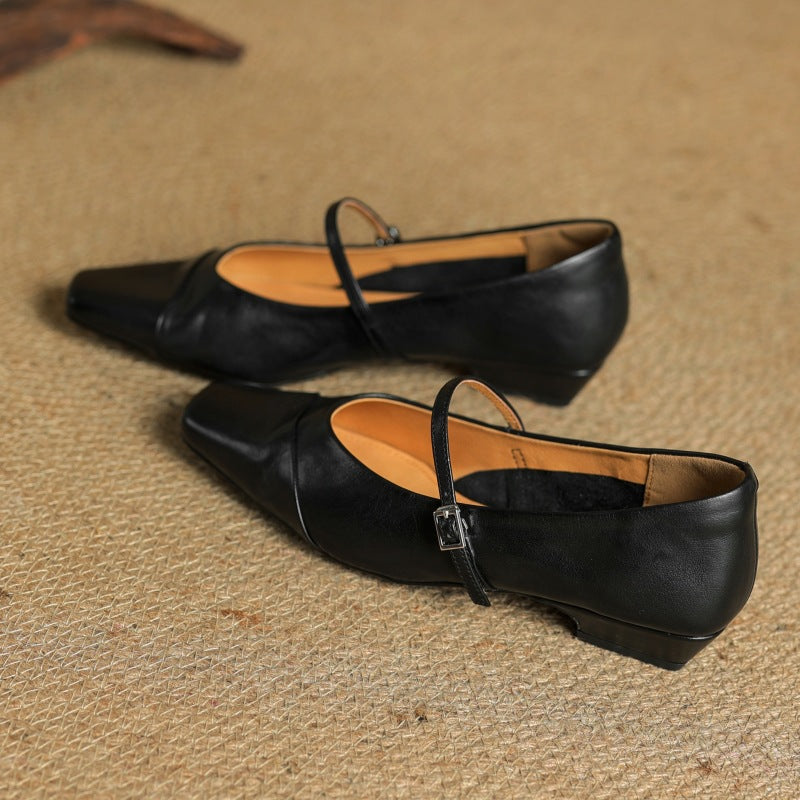 Women's Leather Mary Jane Flats