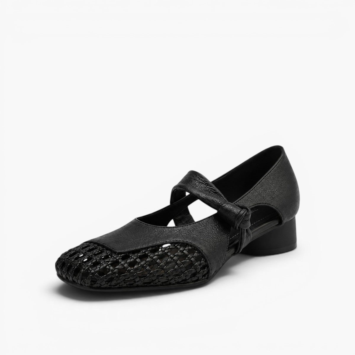 Women's Woven Leather Mary Janes