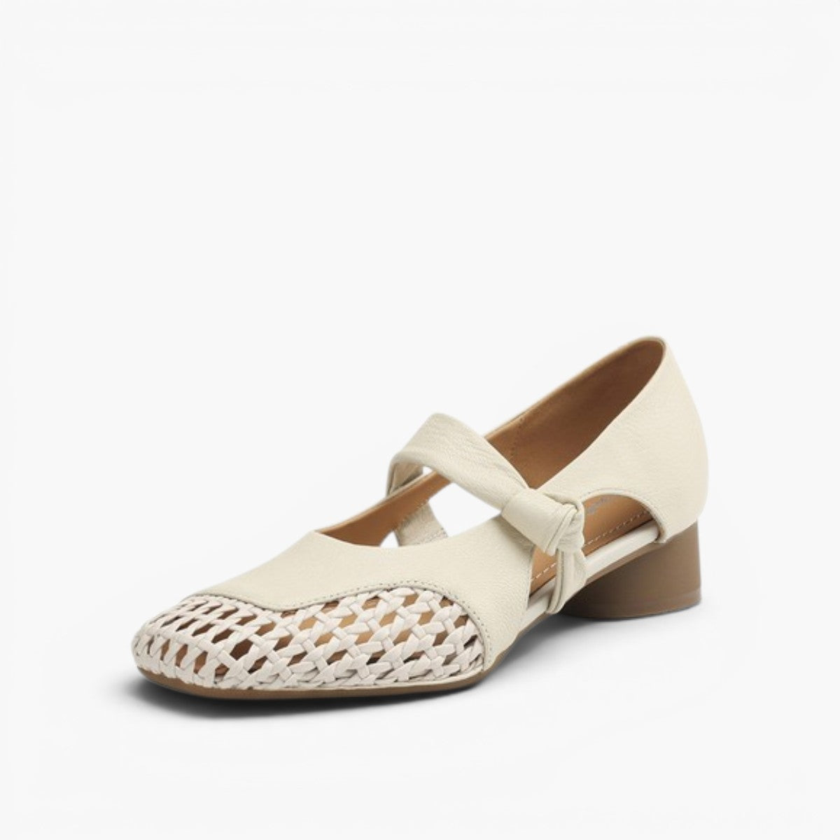 Women's Woven Leather Mary Janes
