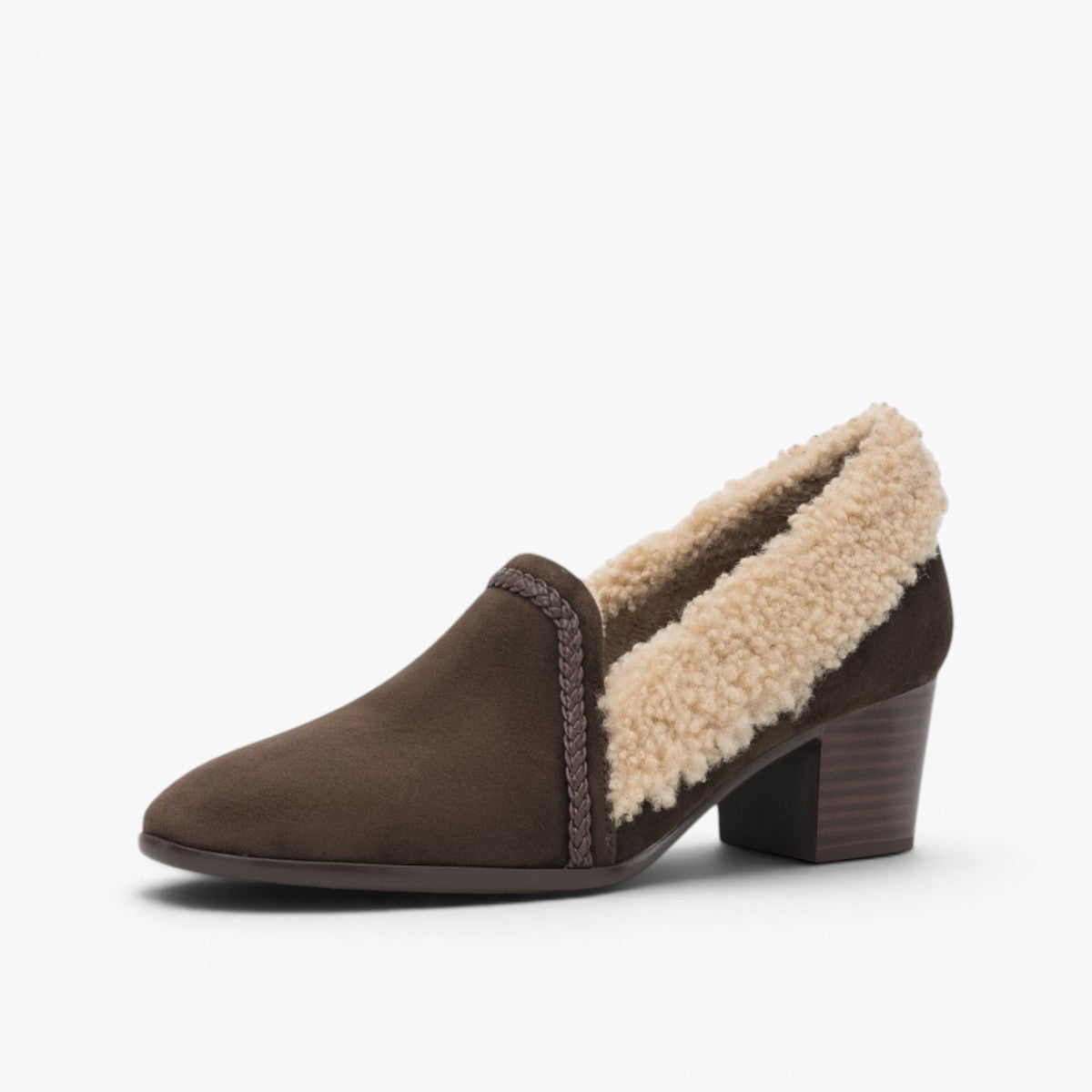 Women's Shearling Leather Heels