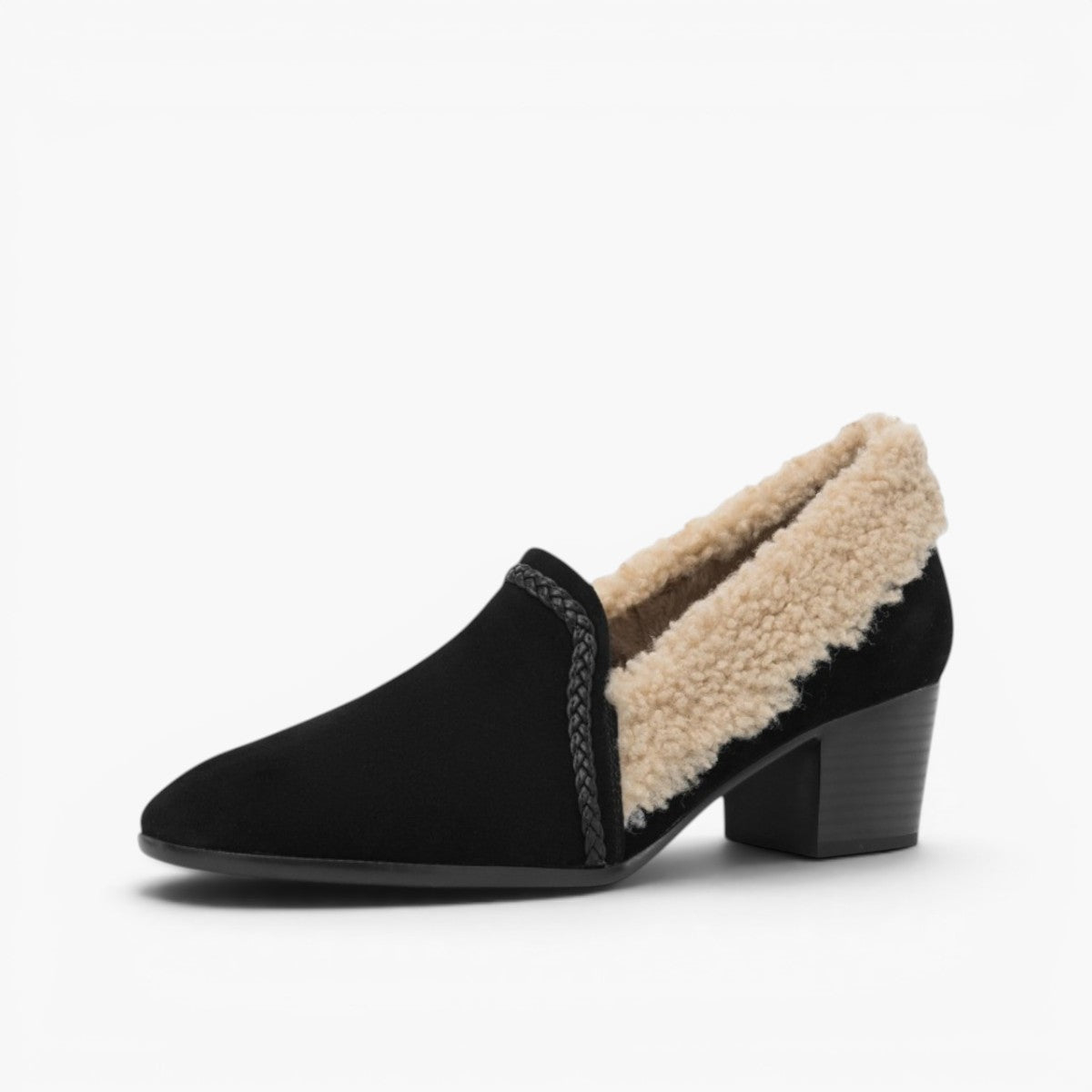 Women's Shearling Leather Heels