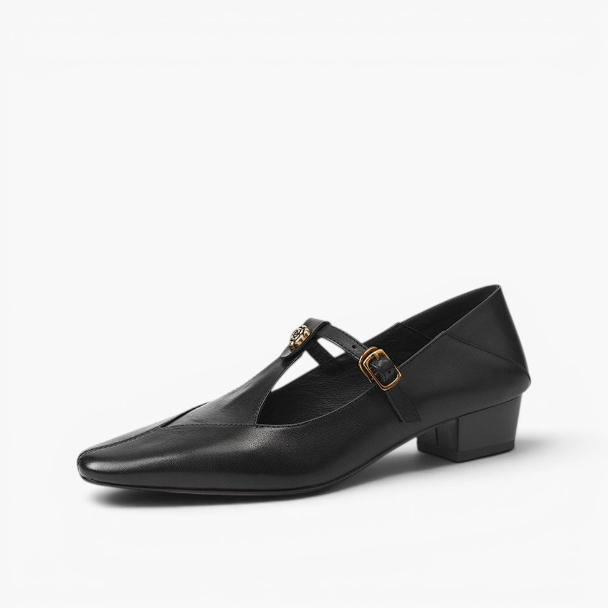 Women's T-Bar Leather Pumps