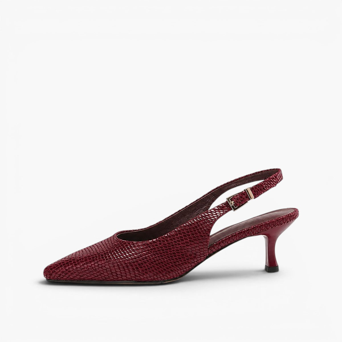 Women's Pointed Leather Slingback Heels