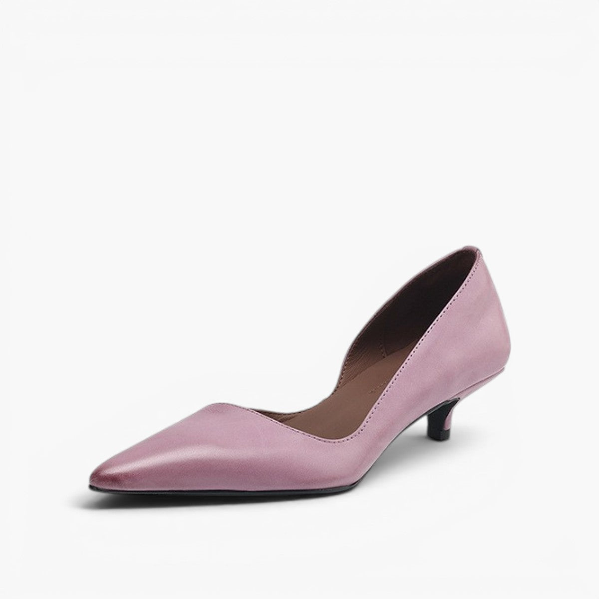 Women's Leather Kitten Heel Pumps