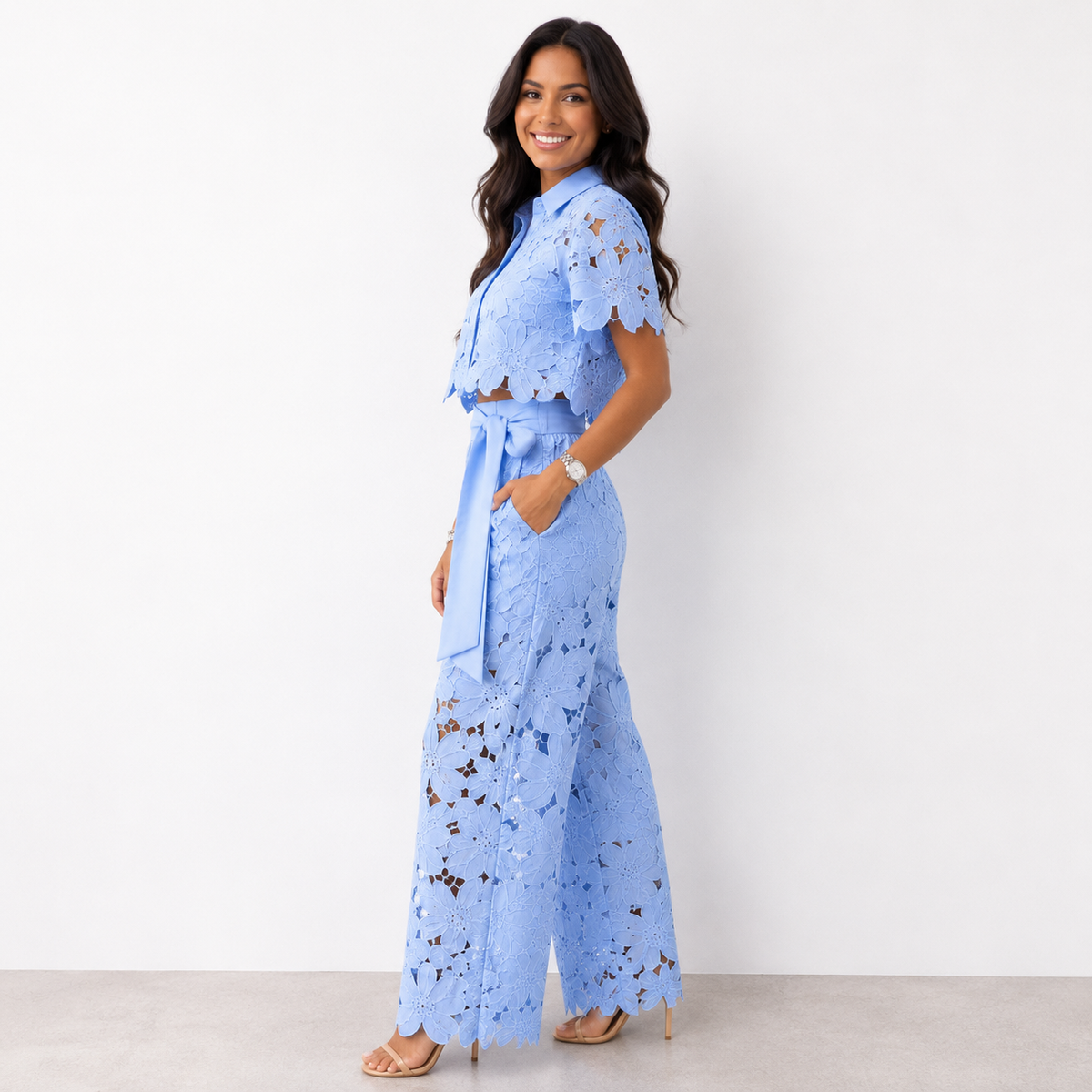 Margaux | Floral Lace Two-Piece Set