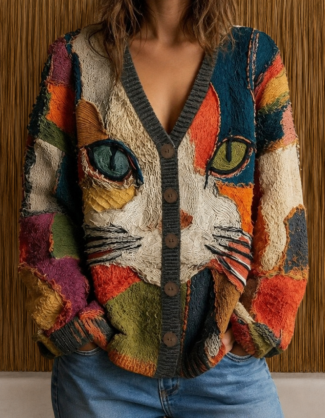 Hildora™ | Artistic Cat Cardigan