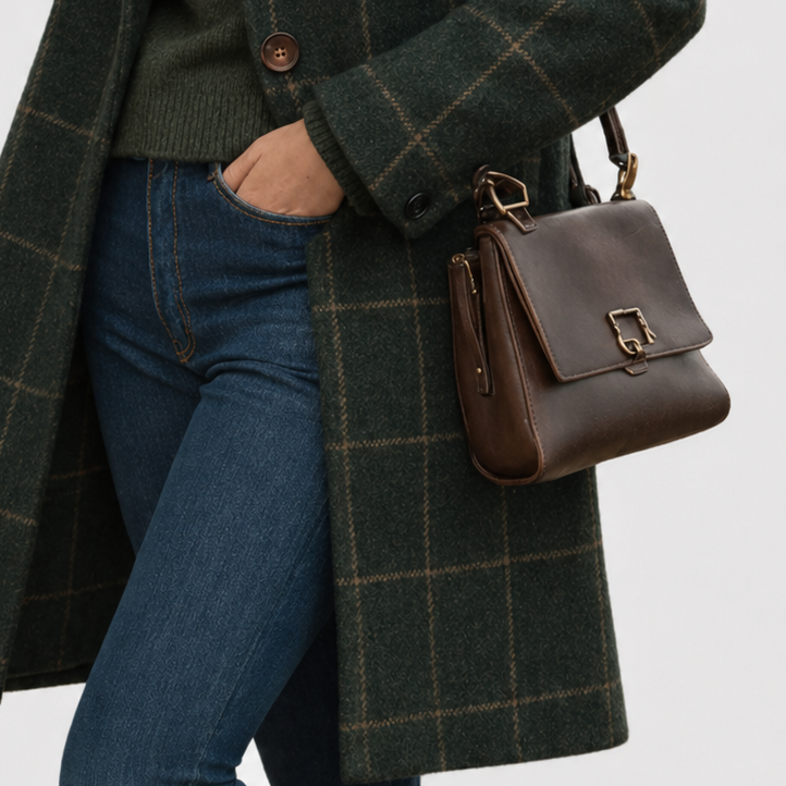 Women's Cozy Fabric-Blend Overcoat