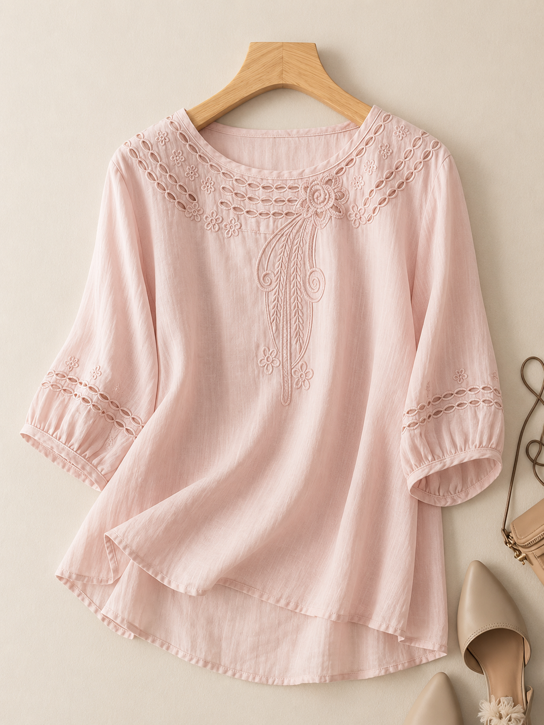 Viviana™ | Embroidered Art Retro Half Sleeve Shirt