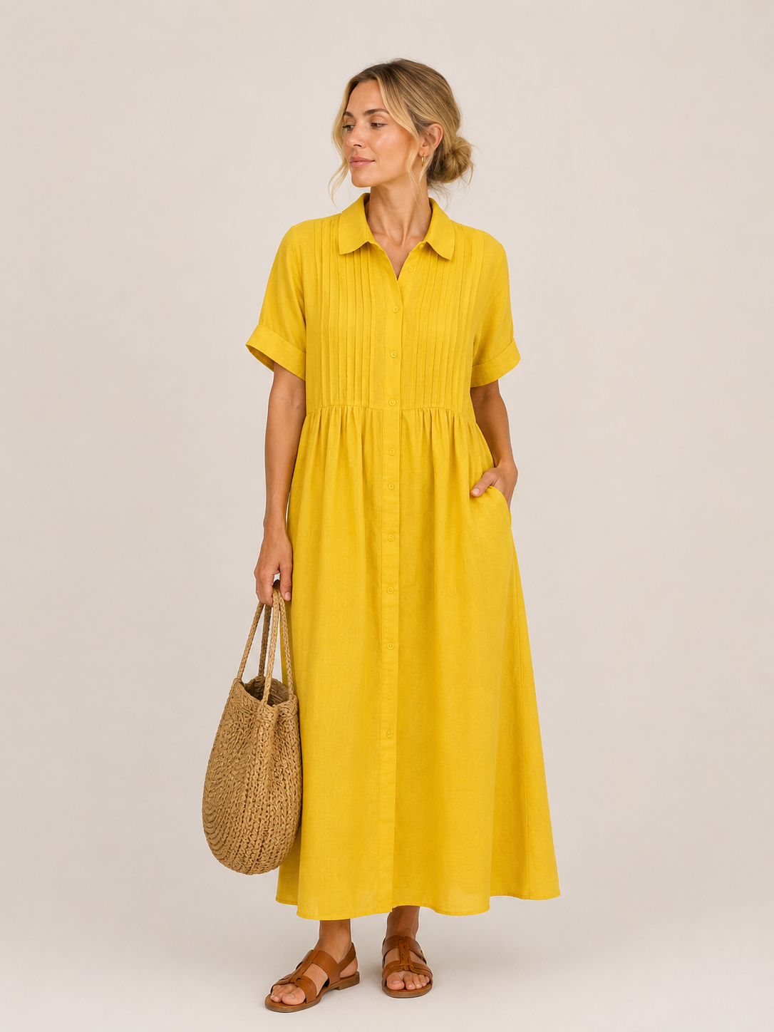 Lorinda™ | Midi Shirt Dress