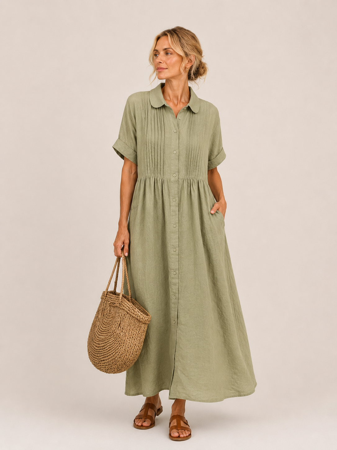 Lorinda™ | Midi Shirt Dress