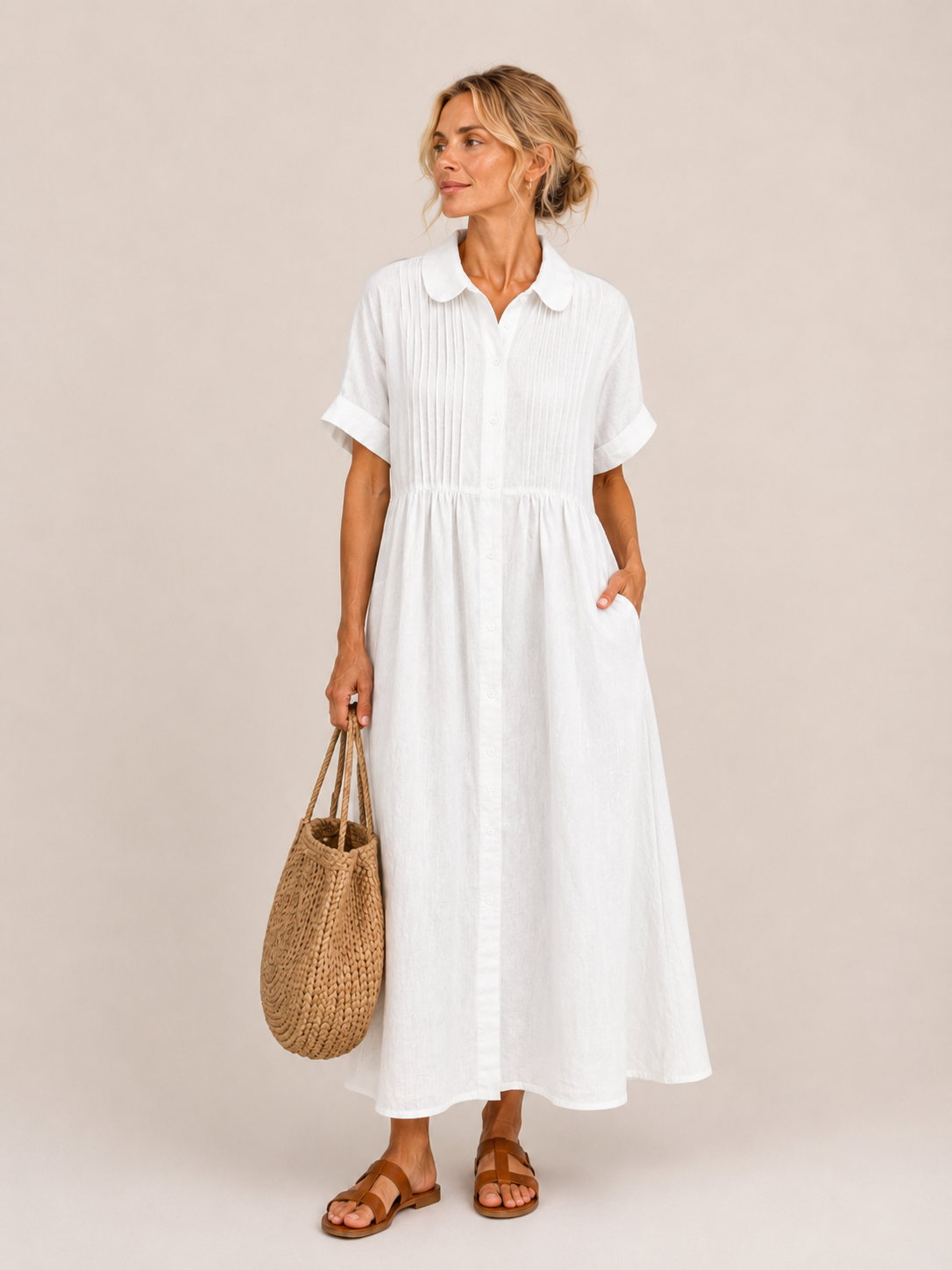 Lorinda™ | Midi Shirt Dress