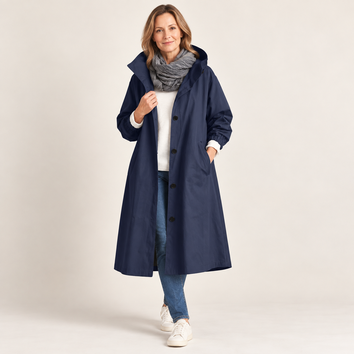 Margaret™ | Hooded Longline Trench Coat