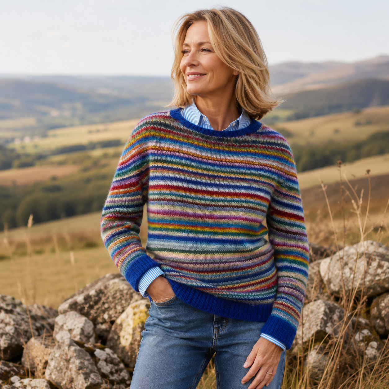 Lucinda™ | Heritage Nordic Stripe Crewneck Jumper