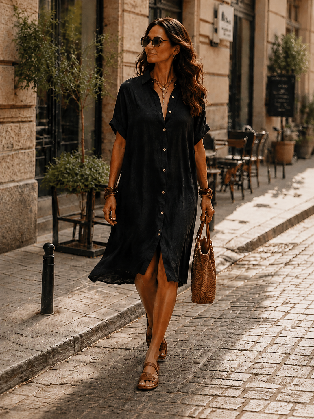 Ottilie™ | Modern Boho Effortless Relaxed Midi Dress