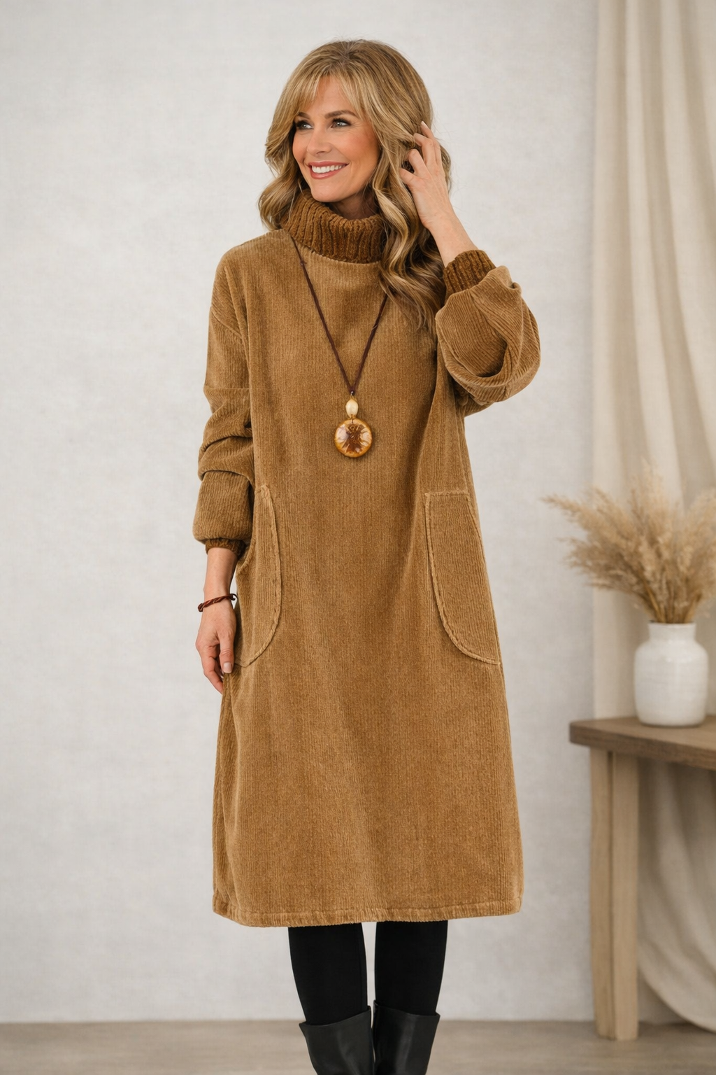 Sheridon™ | Turtleneck Midi Dress