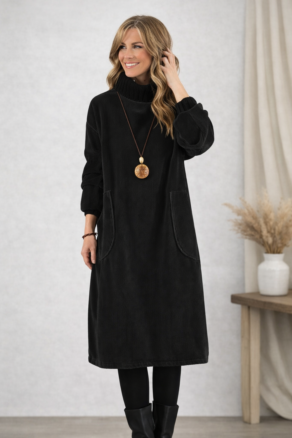 Sheridon™ | Turtleneck Midi Dress