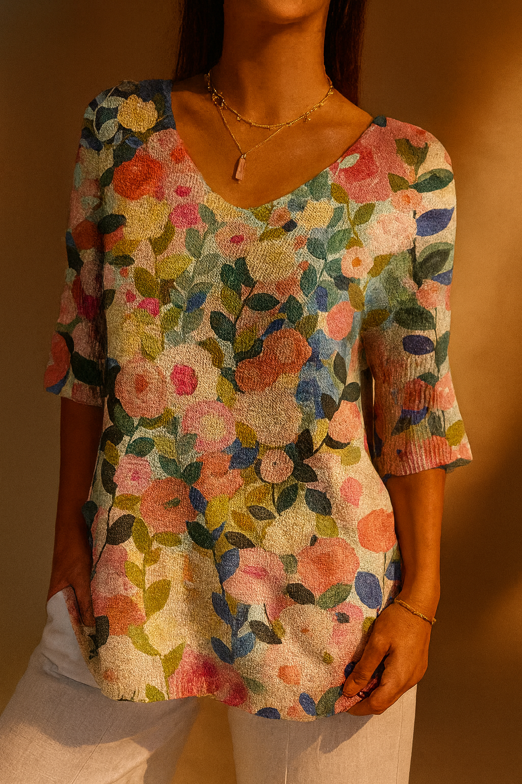 Arlette™ | Spring Floral Garden Printed Women's Casual Pullover Top