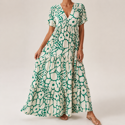Linnette™ | Tiered Floral Maxi Dress