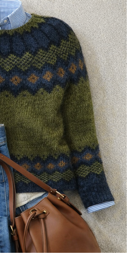 Greta™ | Nordic Fair Isle Crewneck Sweater