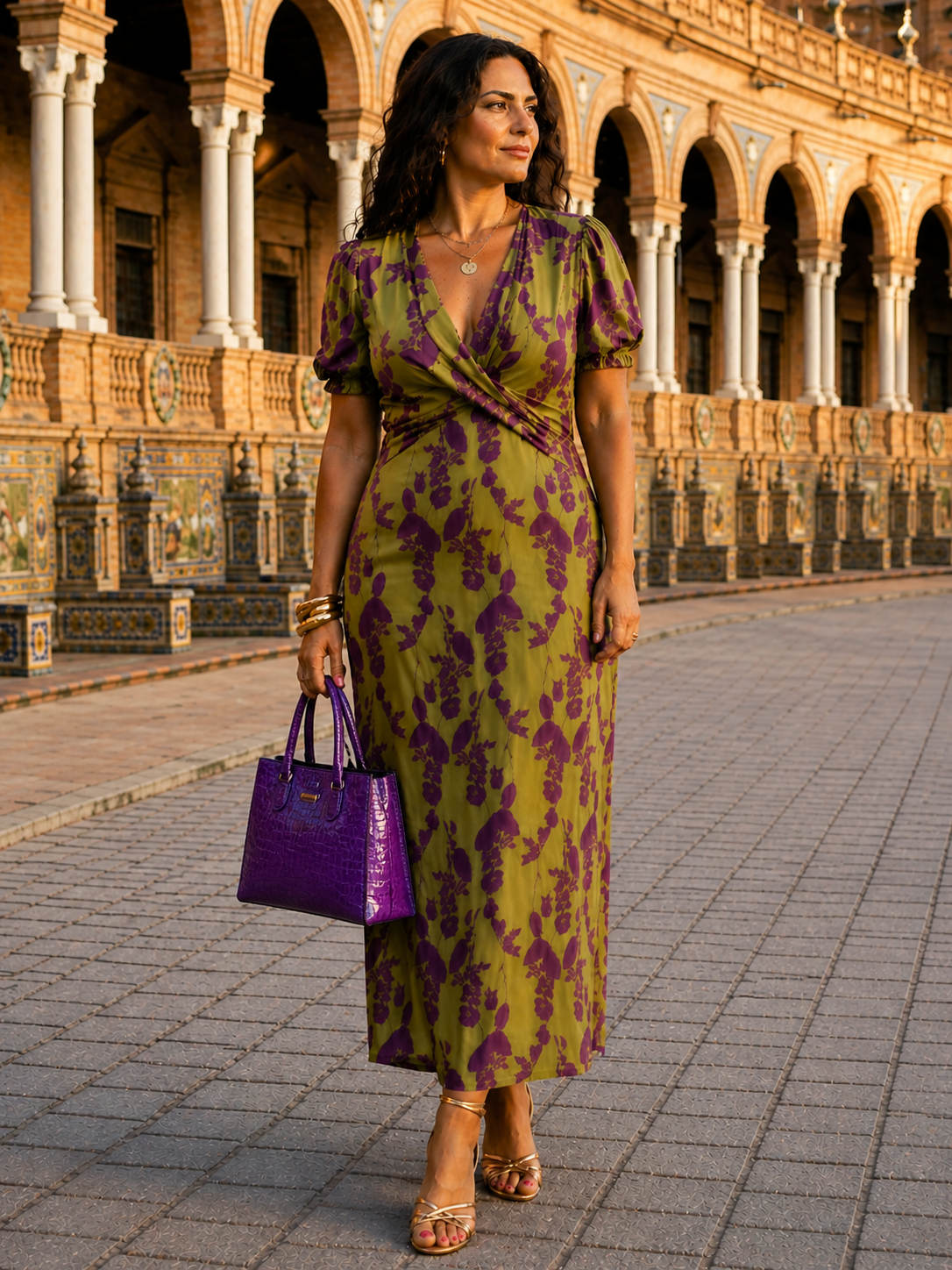 Rosven™ | Floral Maxi Dress with Fluid Drape