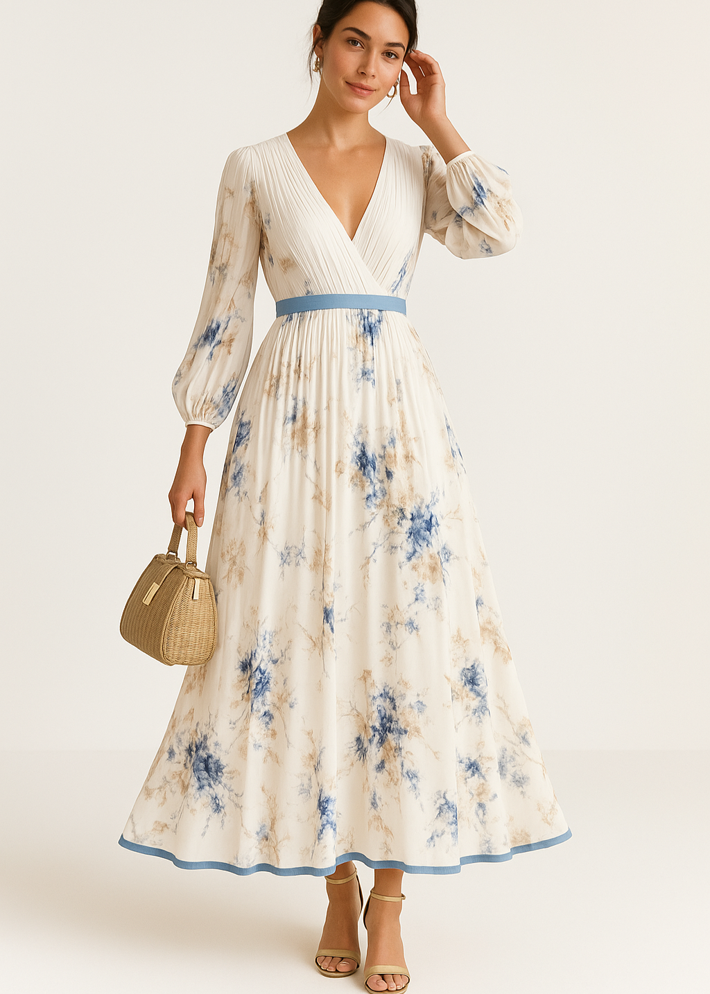 Marigold™ | Elegant Floral Maxi Dress