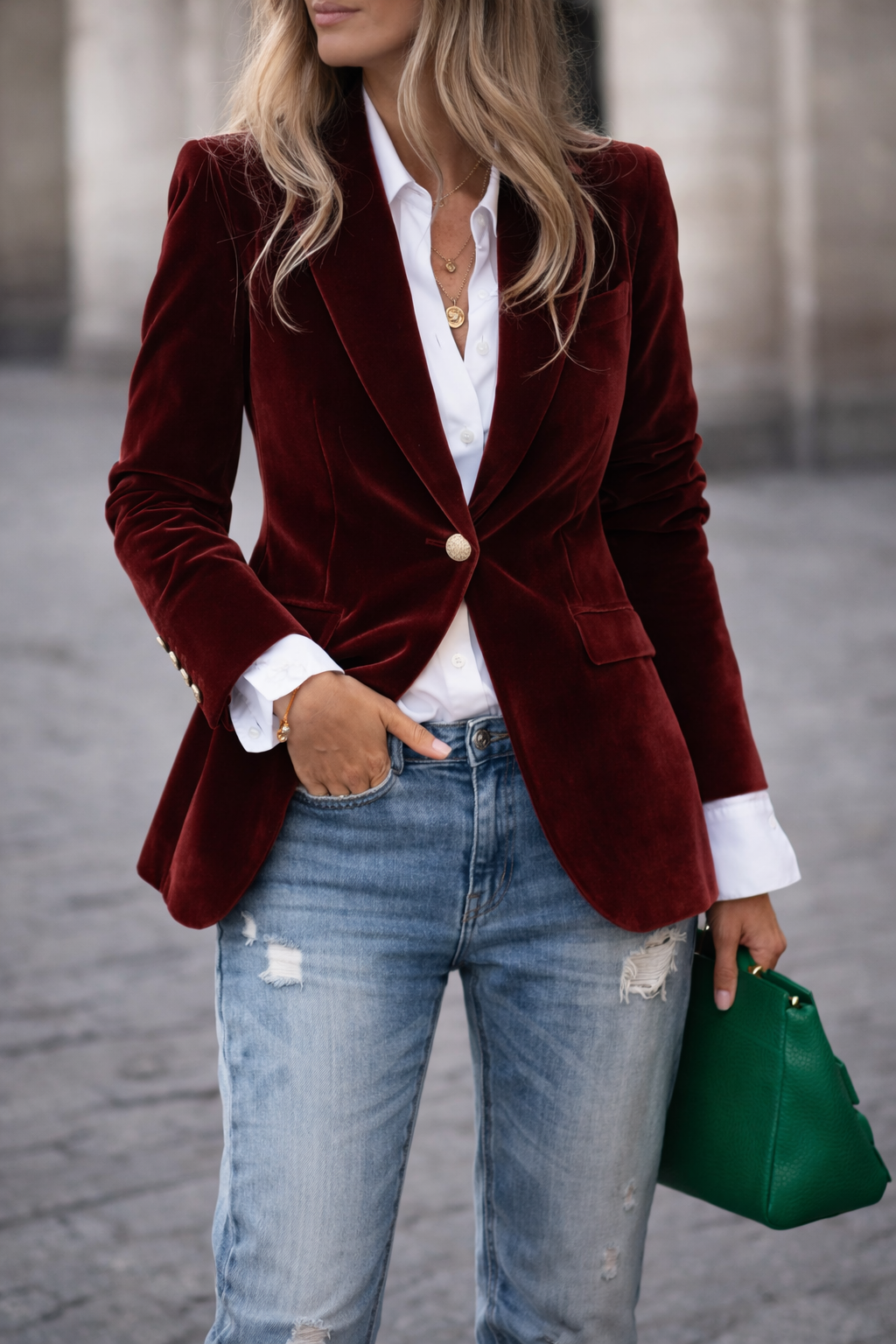 Women's Luxurious Velvet Blazer
