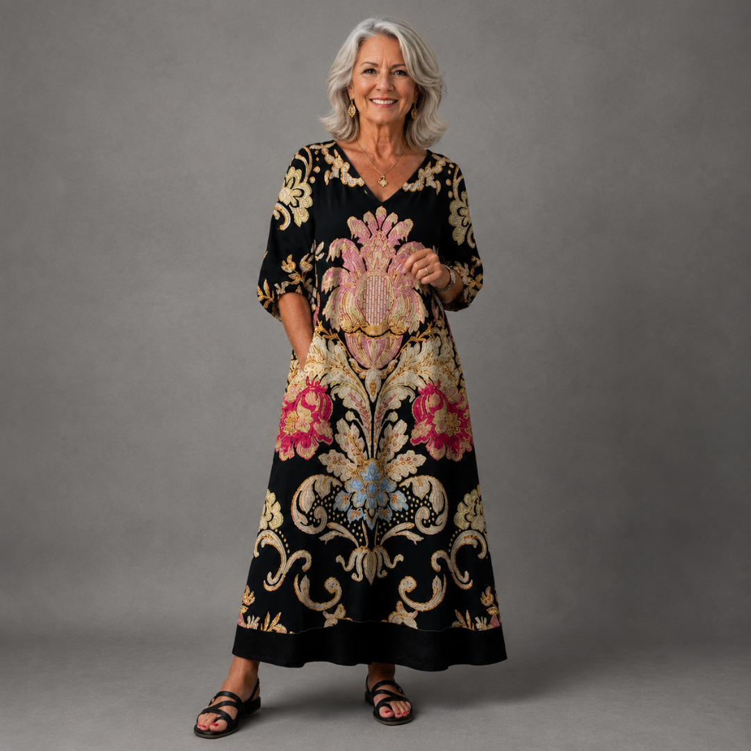 Romaine™ | Elegant Printed Dress