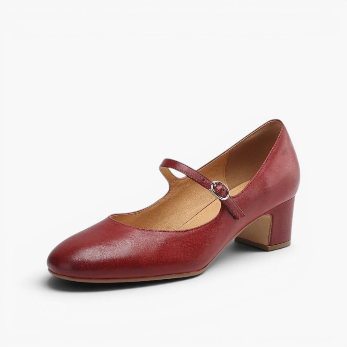 Women's Leather Block Heels