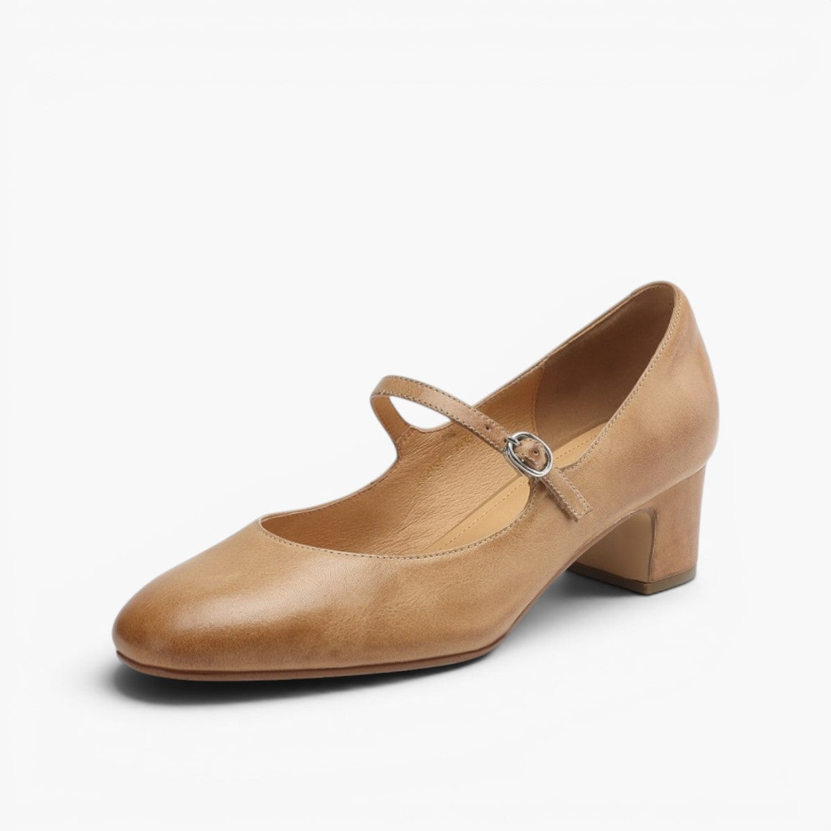 Women's Leather Block Heels