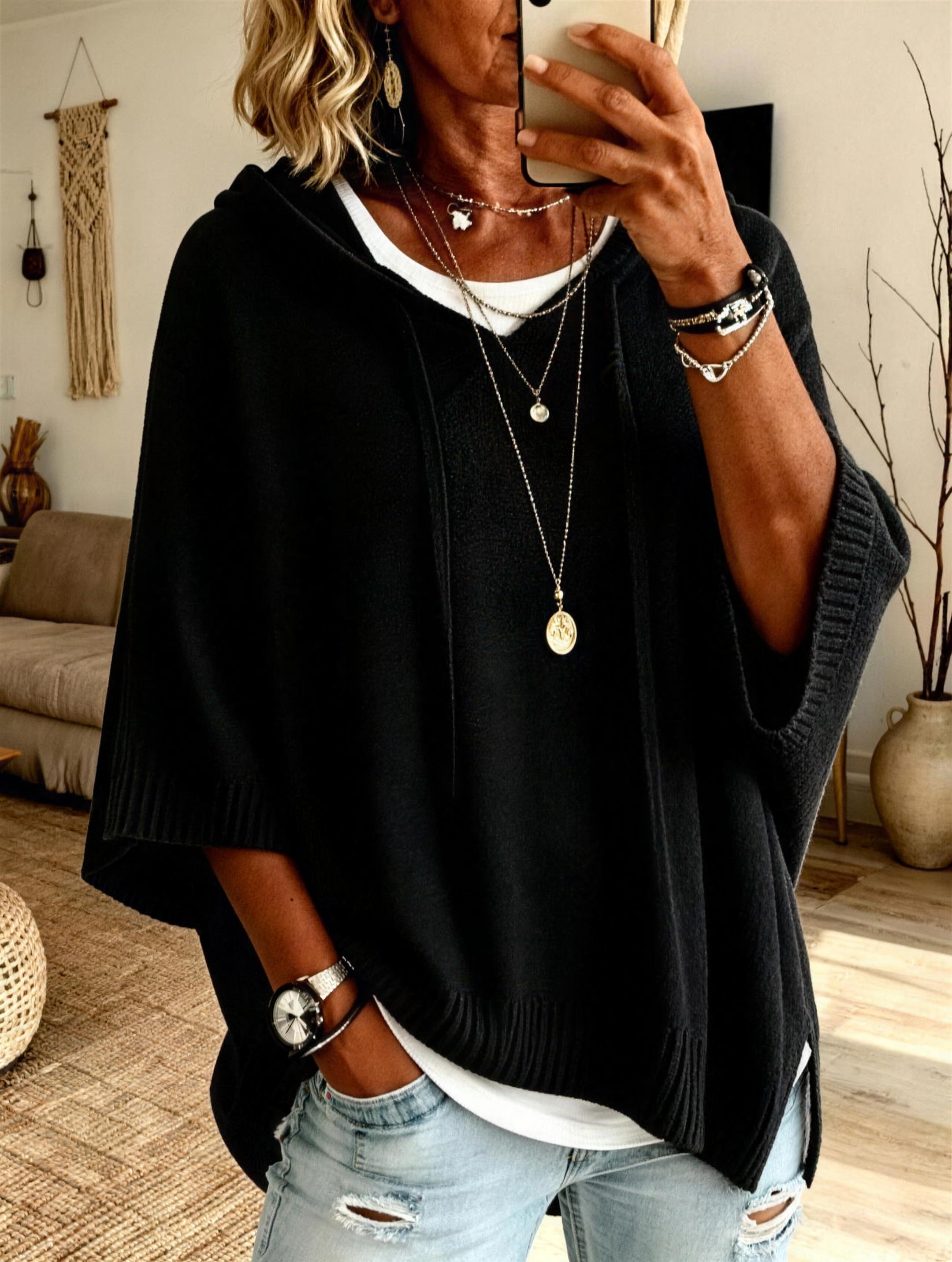 Flannagan™ | Hooded Poncho Sweater