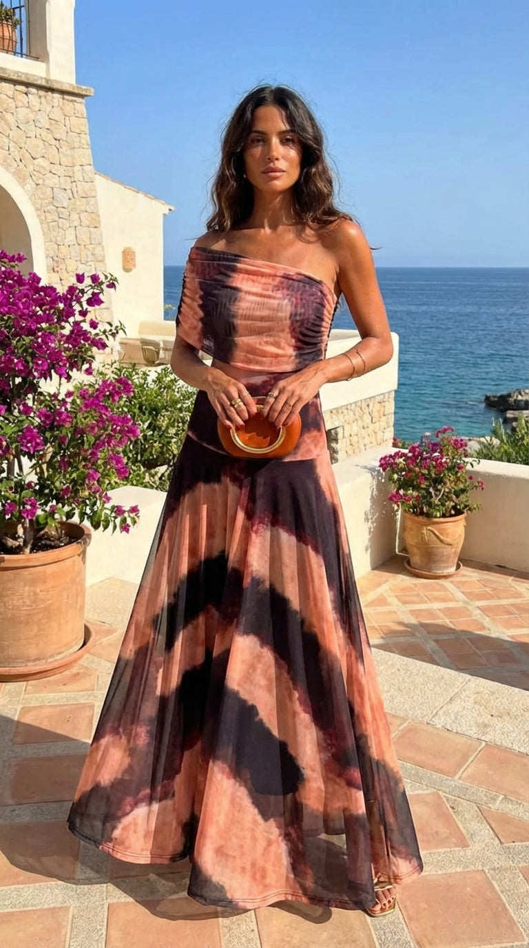 Mirasol™ | Tie-Dye Off-Shoulder Maxi Dress