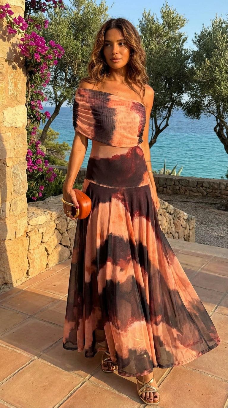 Mirasol™ | Tie-Dye Off-Shoulder Maxi Dress