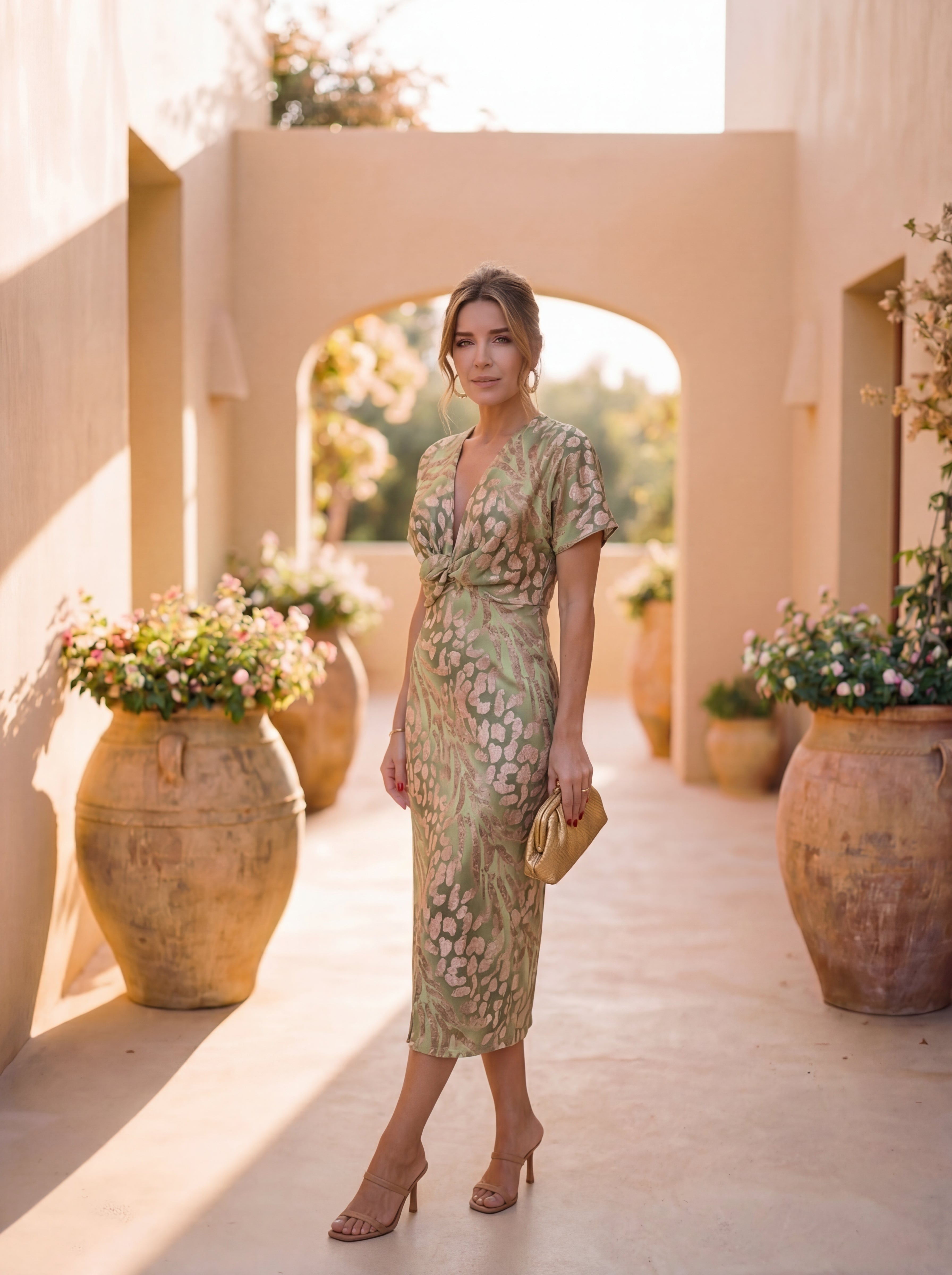 Vilana™ | Elegant Midi Dress