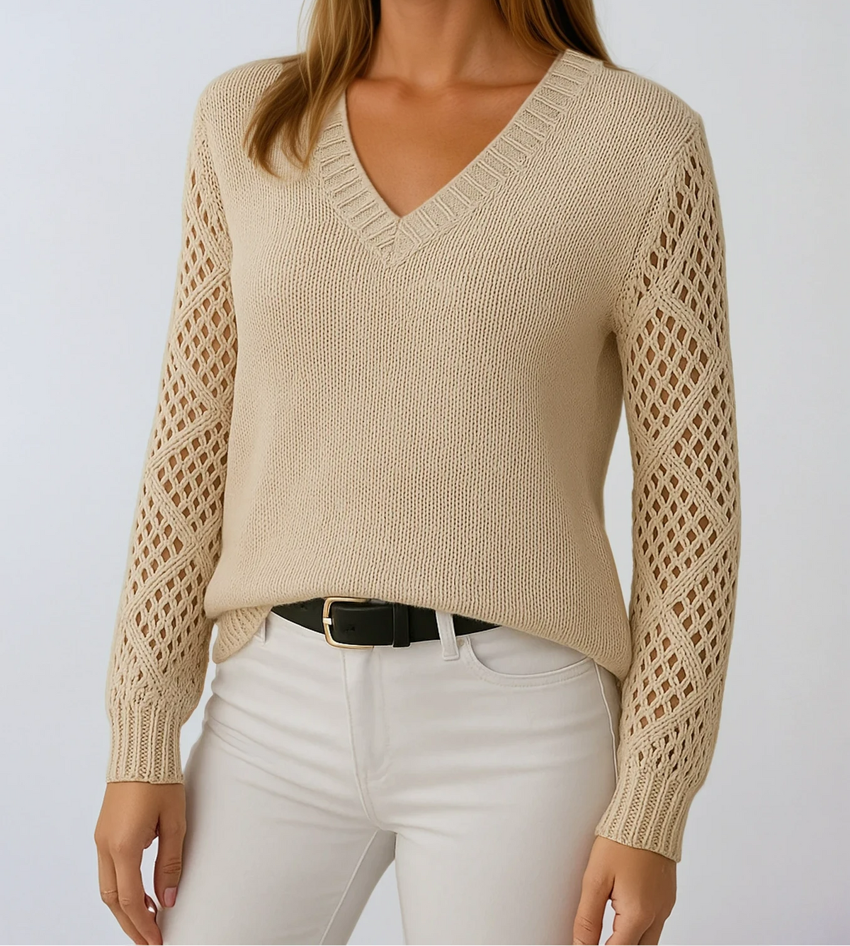 Claudia | Openwork Knit Sweater