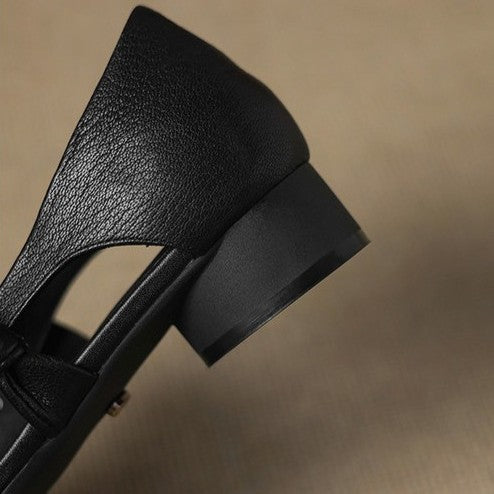 Women's Woven Leather Mary Janes