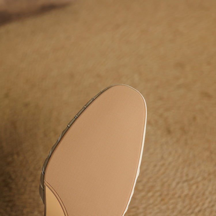 Women's Woven Leather Heels
