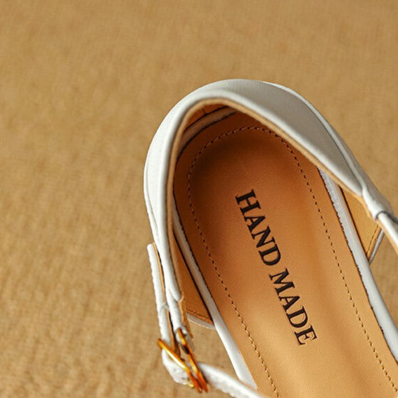 Women's Woven Leather Mary-Janes